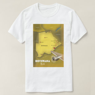Camiseta Poster de viagens do estilo de Botsuana.
