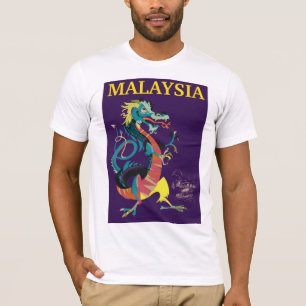 Camiseta Poster de viagens do estilo de colheita do Malásia