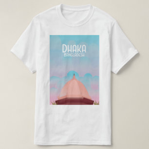 Camiseta Poster de viagens do estilo Dhaka Bangladesh Vinta