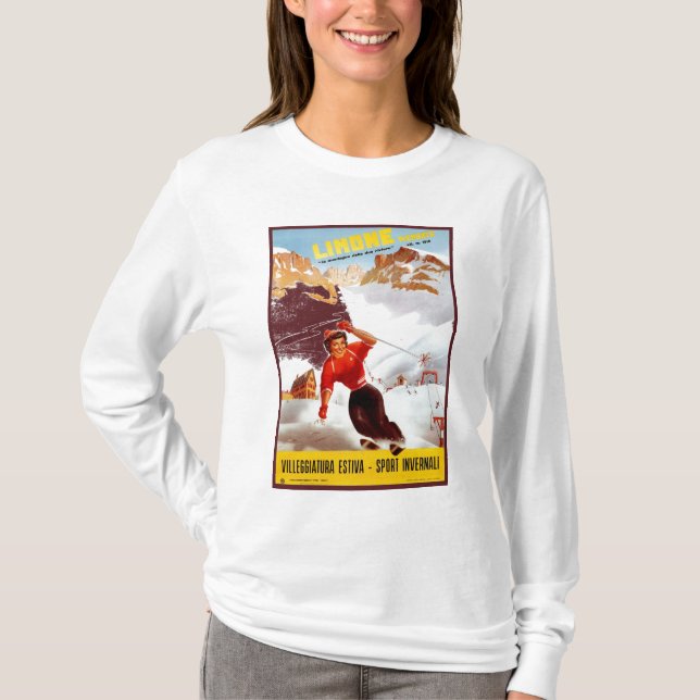 Camiseta Poster de viagens do italiano de Limone Piemonte (Frente)