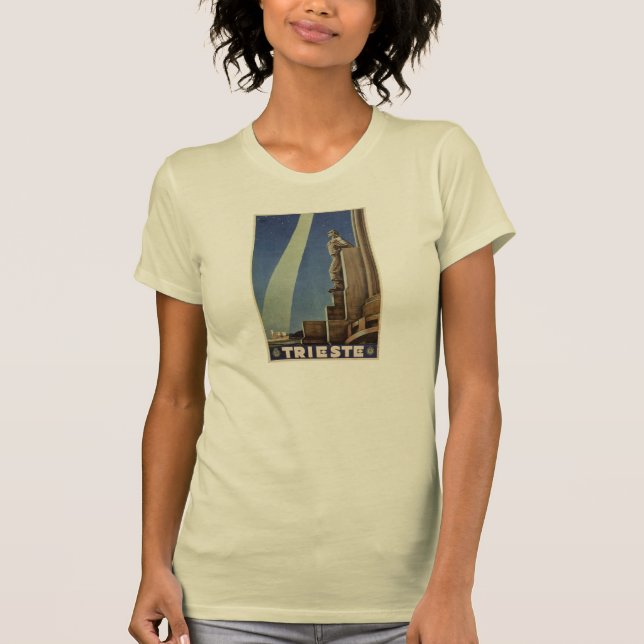 Camiseta Poster de viagens do italiano de Trieste do art (Frente)