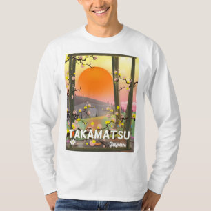 Camiseta Poster de viagens do japão Takamatsu