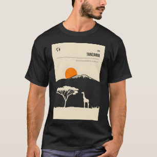 Camiseta Poster de viagens do Livro da Tanzânia África