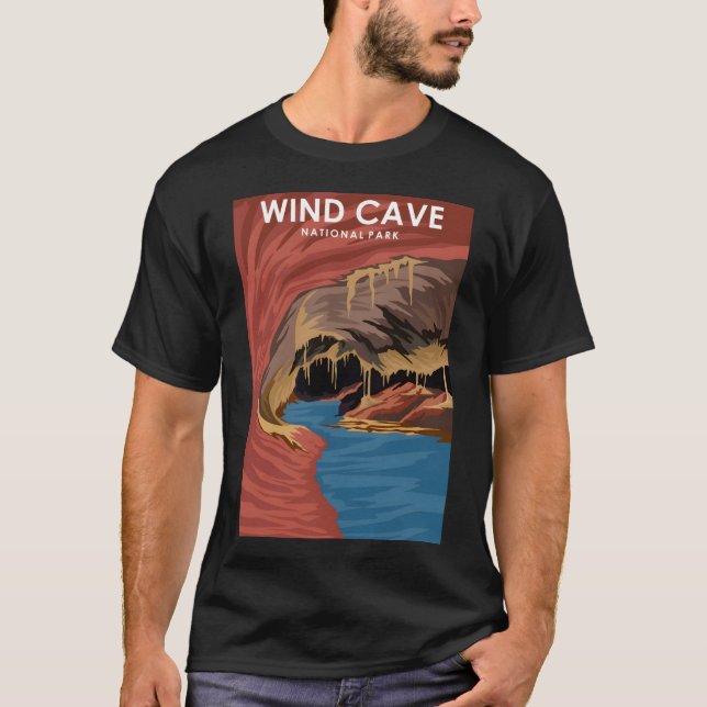 Camiseta Poster de viagens do Parque Nacional da Caverna Eó (Frente)