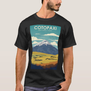 Camiseta Poster de viagens do Parque Nacional de Cotopaxi -