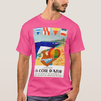 Camiseta poster de viagens francês Visitez La Cote Dazur 19
