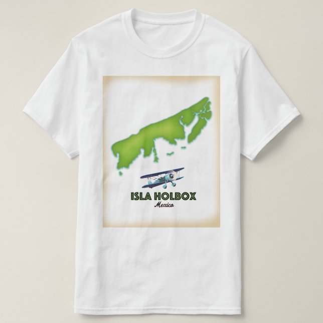 Camiseta Poster de viagens Isla Holbox Mexico (Frente do Design)