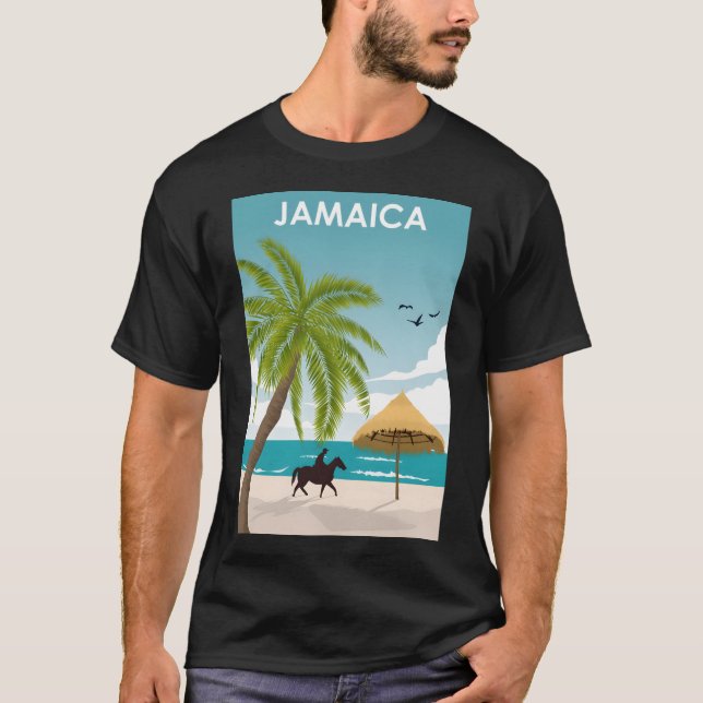 Camiseta Poster de viagens Jamaica (Frente)