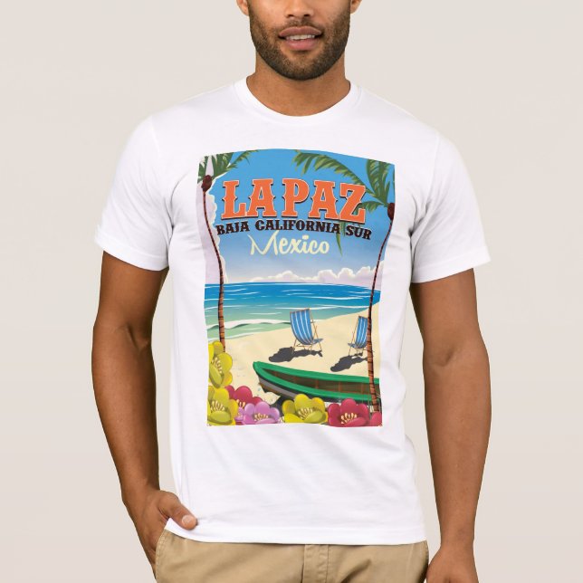 Camiseta Poster de viagens La Paz Baja California Sur Méxic (Frente)