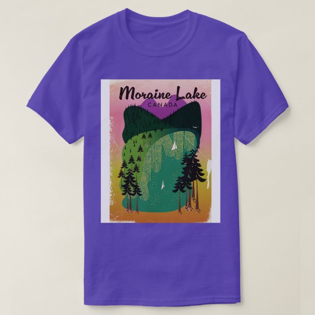 Camiseta Poster de viagens Moraine Lake Canada (Frente do Design)
