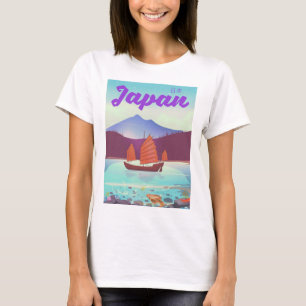 Camiseta poster de viagens paisagista japão