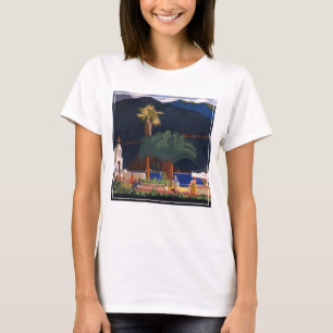 Camiseta Poster de viagens - Papais noeis Ilha Catalina, Ca