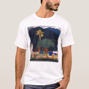 Camiseta Poster de viagens - Papais noeis Ilha Catalina, Ca