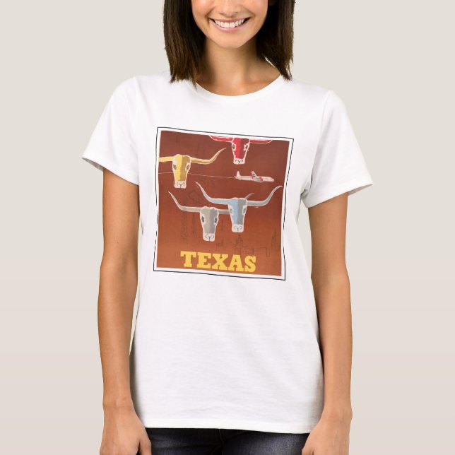 Camiseta Poster de viagens Para American Airlines No Texas (Frente)