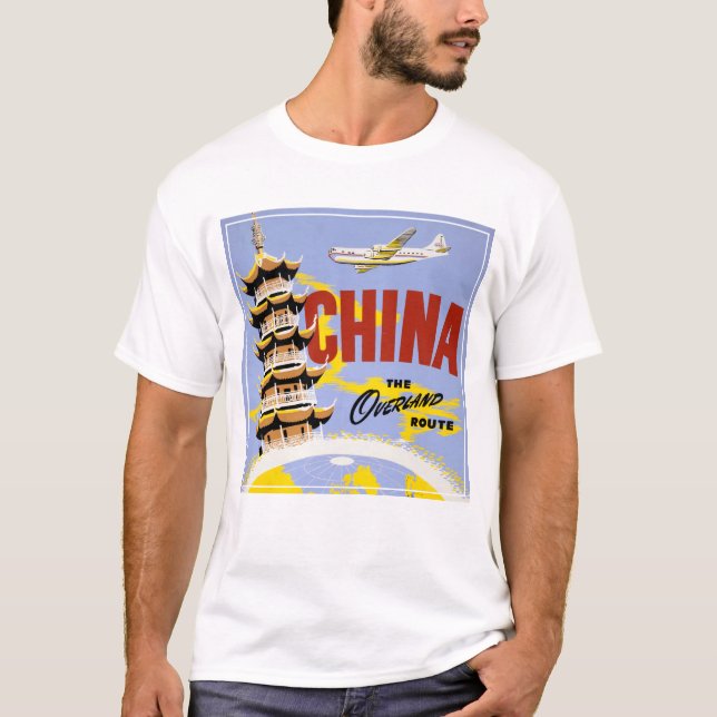 Camiseta Poster de viagens Para Northwest Orient Airlines (Frente)