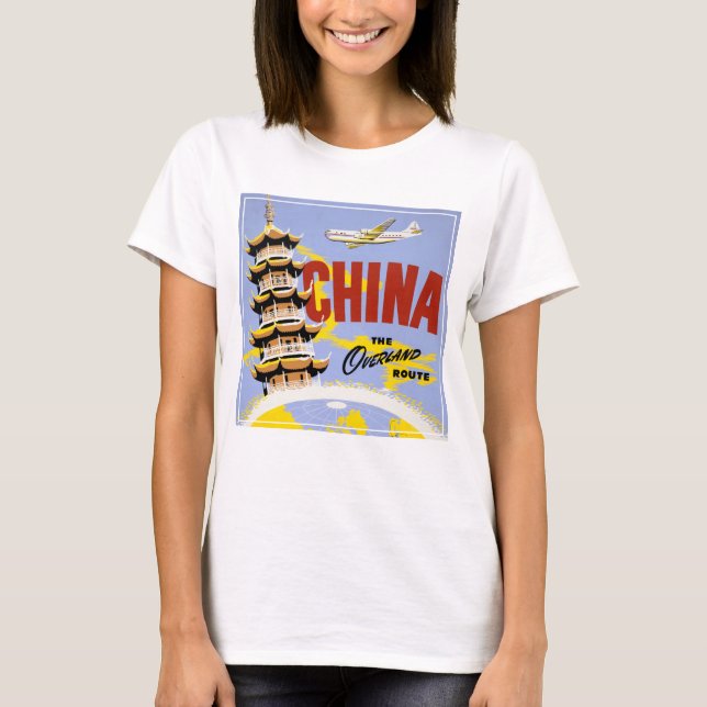 Camiseta Poster de viagens Para Northwest Orient Airlines (Frente)