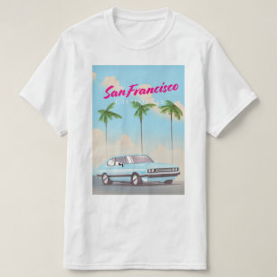 Camiseta Poster de viagens tropical da Califórnia em São Fr
