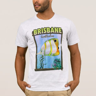 Camiseta Poster de viagens tropical de Brisbane Austrália