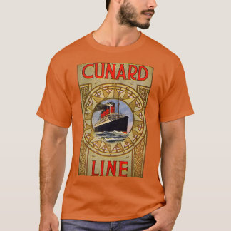 Camiseta Poster de viagens vintage Cunard Line