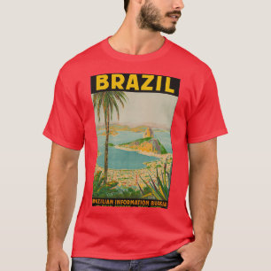 Camiseta Poster de viagens vintage do Brasil