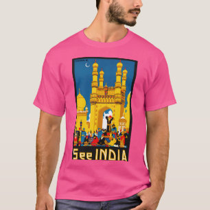Camiseta Poster de viagens Vintage Hyderabad India