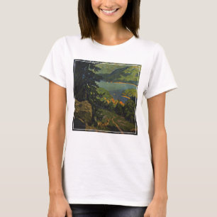 Camiseta Poster De viagens vintage Para As Montanhas Adiron