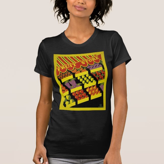 Camiseta Poster de WPA da loja da fruta - (Frente)