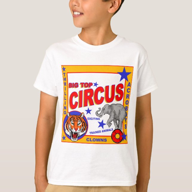 Camiseta Poster do circo do vintage (Frente)