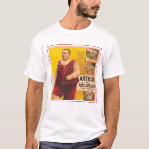 Camiseta Poster Do Circo Vintage De Arthur, O Garoto Coloss