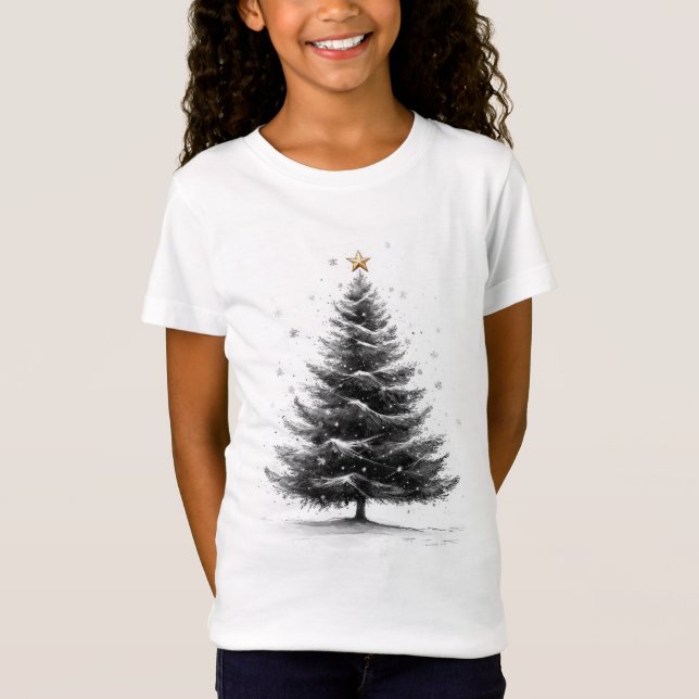 Camiseta Poster do esboço natalino (Frente)