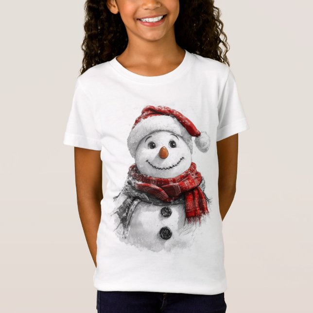 Camiseta Poster do esboço natalino (Frente)