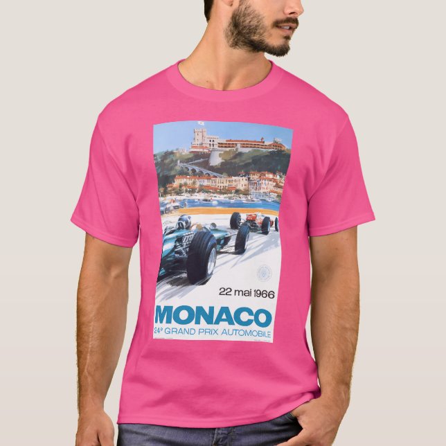 Camiseta poster do Grande Prêmio de Mônaco de 1966 (Frente)