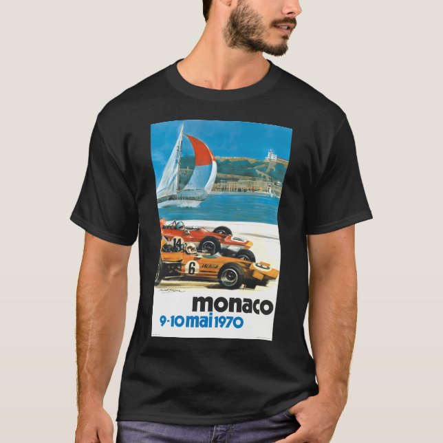 Camiseta poster do Grande Prêmio de Mônaco de 1970 (Frente)
