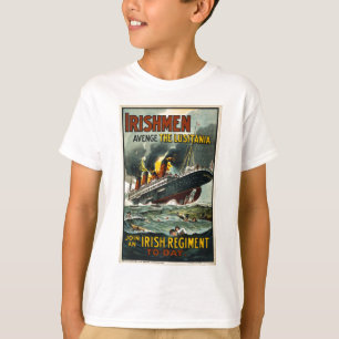 Camiseta Poster do Lusitania do vintage (recrutamento do