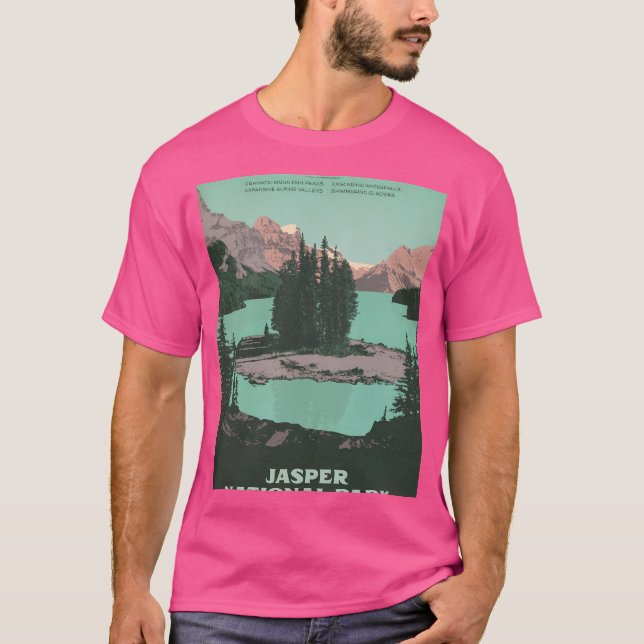 Camiseta Poster do Parque Nacional do Jasper (Frente)