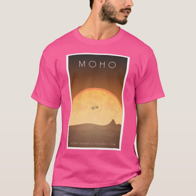 Camiseta Poster do Programa Espacial Kerbal - Moho (Frente)