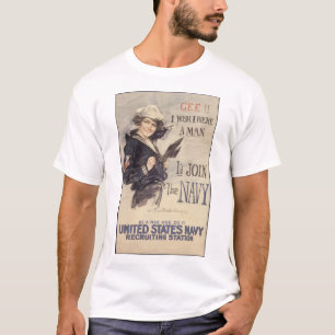 Camiseta Poster do _Propaganda de Gee^_I_wish_I_were_a_man.