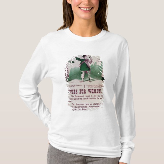 Camiseta Poster do sufrágio das mulheres (Frente)