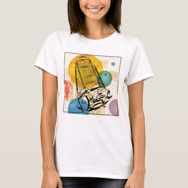 Camiseta Poster do telescópio espacial Kepler. (Frente)