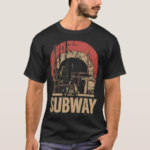 Camiseta POSTER do túnel de transporte urbano de metrô   Re