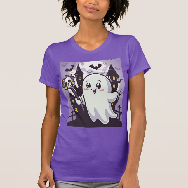 Camiseta Poster elegante e alegre com uma guinada (Frente)