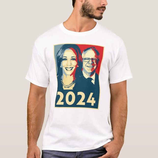 Camiseta Poster Harris Walz 2024 (Frente)