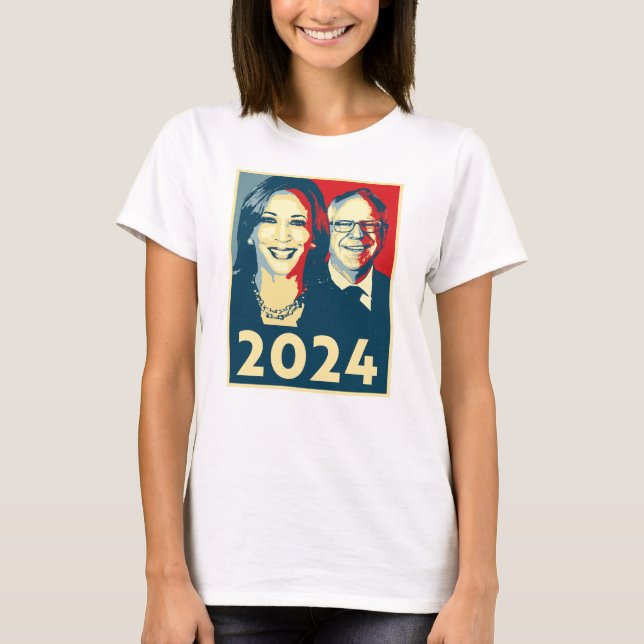 Camiseta Poster Harris Walz 2024 (Frente)