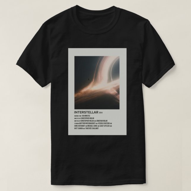 Camiseta poster interestelar (2014) (Frente do Design)