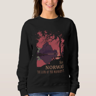 Camiseta Pôster Minimalista do Pôr do Sol na Noruega - Fior