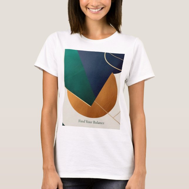 Camiseta Poster moderno minimalista com triângulo sobrepost (Frente)