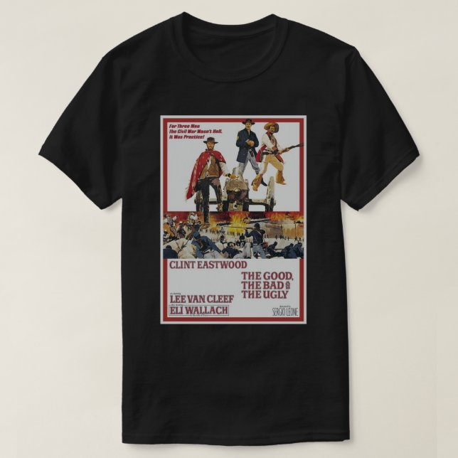 Camiseta Poster O Bom O Mau e O Poster Feio (Frente do Design)