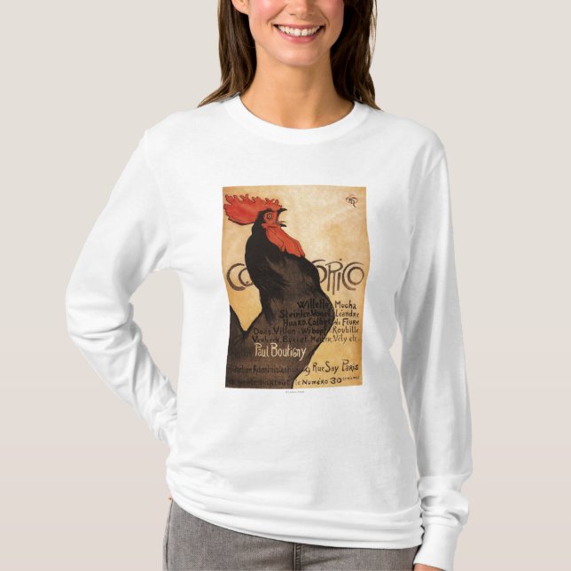 Camiseta Poster periódico do promocional do galo de (Frente)