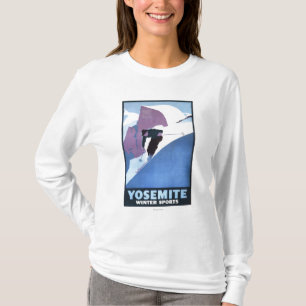 Camiseta Poster relativo à promoção de esqui dos esporte