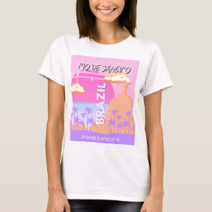 Camiseta Poster Viagem de Arte Rosa do Rio de Janeiro